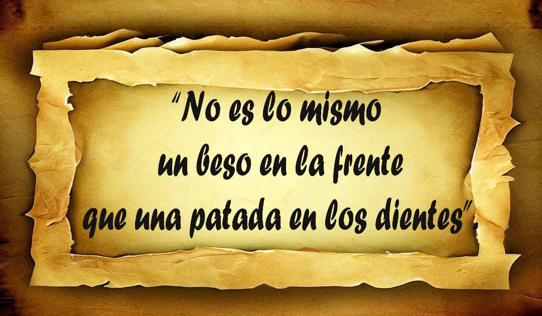 Frases que empiezan con: "No es lo mismo"