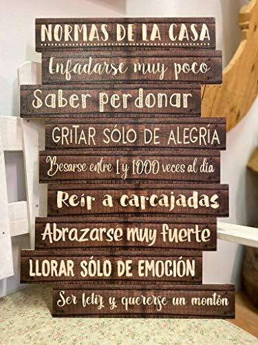 Cuadro de madera de listones hecho a mano, para decorar el hogar y regalar